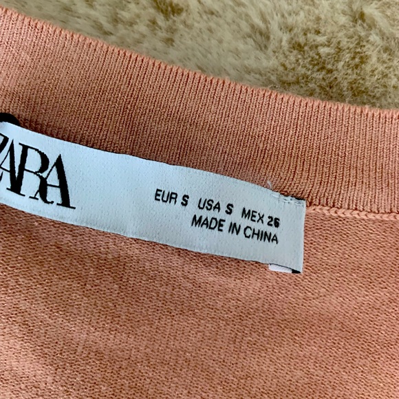 ZARA Dusty Pink Cardigan/ Jacket size Small - Picture 6 of 8